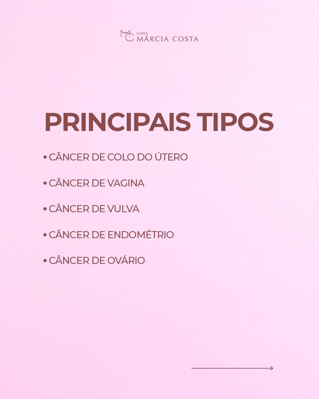 Principais tipos