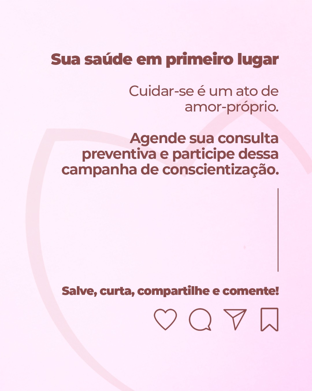 Sua saúde em primeiro lugar